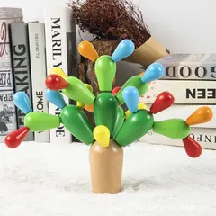 TATEE - Cactus madera bloques de construcción educacional juguetes