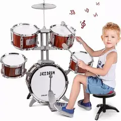 TATEE - Juguetes Batería Niños Baquetas Platillo Bombo Musical gift