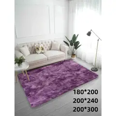 GENERICO - Alfombra tipo shagy peluda con antideslizante 300x200