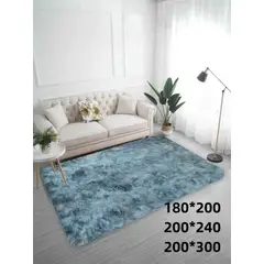 GENERICO - Alfombra tipo shagy peluda con antideslizante 300x200