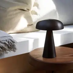 SANTU HOME & DECO - Lámpara Led de Mesa Recargable Negro USB