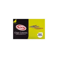 ADIX - Clip Metal 33Mm Plastificado 100U 013