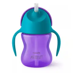 AVENT - Vaso con Bombilla Philips 200ml Morado 9m+ SCF79602