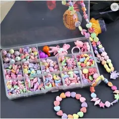 GENERICO - Set C Juego Didáctico Manualidad Collares Pulsera Bisutería