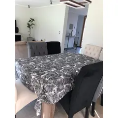 GENERICO - Mantel de lona impermeable para mesa de 6 sillas