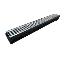 ARTHOME - CANALETA 100x100 MM CON REJILLA SUPERIOR DE ACERO GALVANIZADO