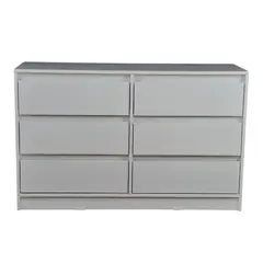 MUEBLES KIDS - Cómoda de 6 cajones blanca Deco.