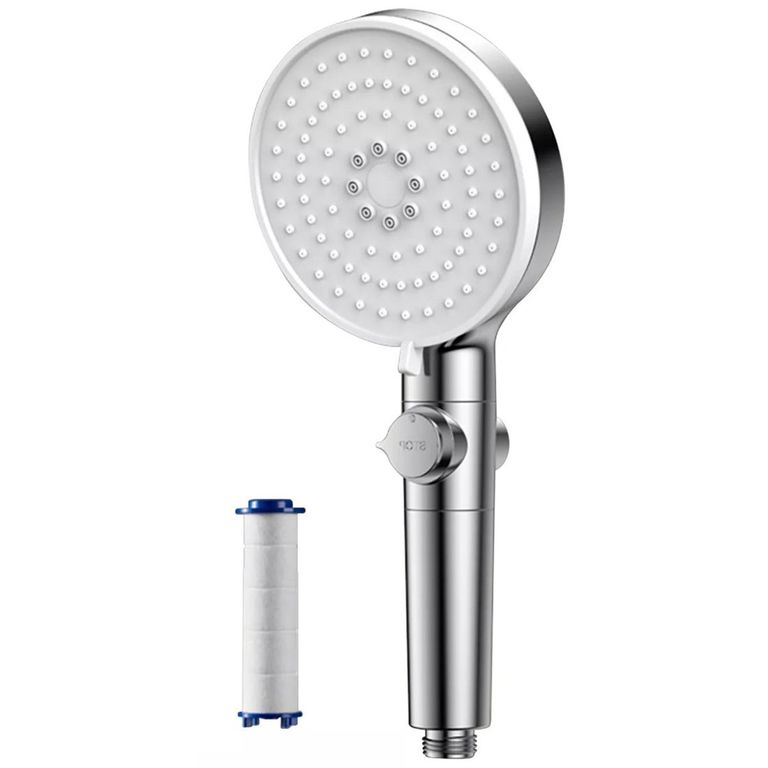 12cm Ducha Cabezal De Regadera Ducha Regulable Alta Presión Plata