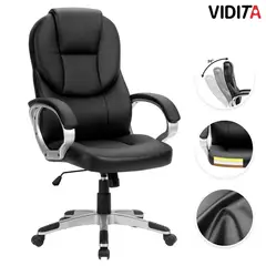 VIDITA - Silla Emilio-Premium Escritorio Ejecutiva Oficina Cuero PU