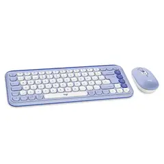 LOGITECH - Kit Teclado Y Mouse Pop Icon, Español, Lila
