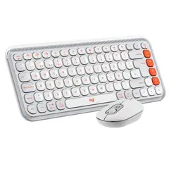 LOGITECH - Kit Teclado Y Mouse Pop Icon, Español, Blanco