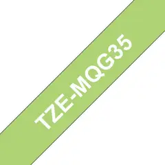 BROTHER - Cinta Tzemqg35 Blanco Sobre Verde 12mm X 5mts