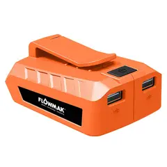FLOWMAK - Adaptador de Batería 18v con puerto USB Marca