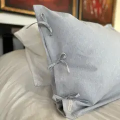 CASA CECILIA - Funda de Cojín 50x70 Paula Gris Claro