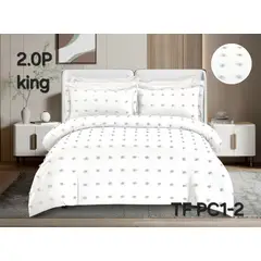 GENERICO - Cubrecama Quilt Tipo Algodón Liviano 2 plazas Blanco