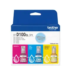 BROTHER - Pack Tintas BTD100 - Cian Magenta y Amarillo