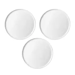 GENERICO - Set de 3 Platos Planos de Cerámica - 25 cm