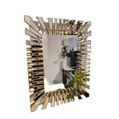 GENERICO - Espejo Elegante de Pared Cuadrado Rayos 70x90cm