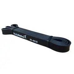 BODY NATION - Banda Elástica Power Band Negra 25-65 lbs Calistenia y Gym