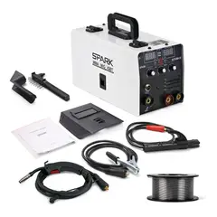 VERCI - Soldadora Mig Tig Arco 250a Sin Gas + Rollo De Alambre Flux