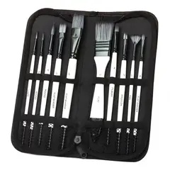 KUANGYE - Set Pinceles 10 Y Bolso Profesionales Óleo Acuarela Acrílico