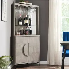 MSA MUEBLES SANTA ANA - Vitrina Esquinero Bar American Concret