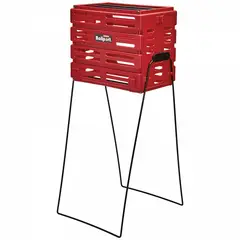 UNIQUE - CANASTO RECOGE PELOTAS PLASTICO ROJO