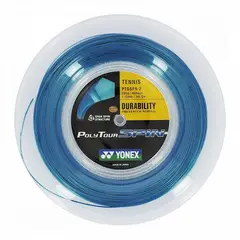 YONEX - CUERDA DE TENIS POLYTOUR SPIN 16L/1.25MM AZUL 200 MTS.