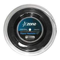ZONS - CUERDA DE TENIS POLYMO HEXPLOSION 17L/1.23MM NEGRA 200
