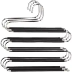 GENERICO - 3pzs Percha Gancho Acero Inoxidable Para Pantalones Toallas