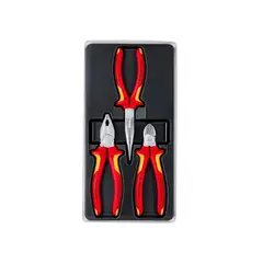 GENERICO - Juego Alicates Aislados VDE 1000V (3 Pzas) Alemanes - KNIPEX 002012