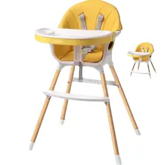 ACTUAL - Silla de Comer Para Bebé 2 En 1 Color Amarillo