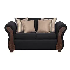 RUZAM MOBEL - SOFA 2 CUERPOS MARSELLA NEGRO