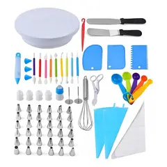 IMPORTCLICK - Kit 66 Piezas Respotería Cocina Plato Giratorio - Blanco