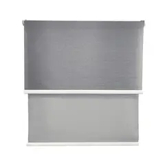 GUIZA - Cortina Roller Blackout 2 Paño 200x240 Doble Con Visillo Sin Cenefa