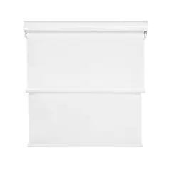 GUIZA - Cortina Roller Blackout 2 Paño 180x200 Doble Con Visillo y Cenefa