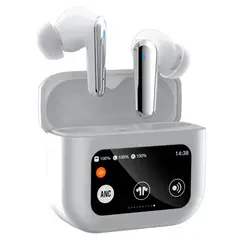 TECNOLAB - Audifonos Inalámbrico Bluetooth Pantalla Touch Blanco