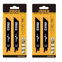 INGCO - 4 Hojas De Sierra Para Sierra Sable, Uso En Metal.