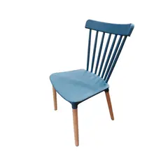 TODODESCUENTO - Pack 6 Sillas Windsor Comedor, Terraza, Restaurant- Azul Petroleo