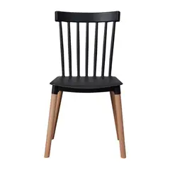 TODODESCUENTO - Pack 6 Sillas Windsor Comedor, Terraza, Restaurant- Negro