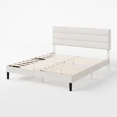 ZINUS - Base de Cama Premium King 180x200x30cm Piper Respaldo
