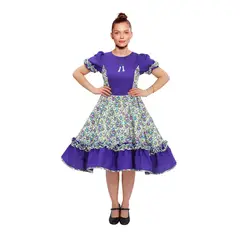 GENERICO - VESTIDO HUASA CHINITA FLOREADO LILA XL