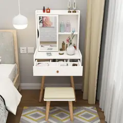 ARTDIY - Tocador Con Taburete Y Espejo Giratorio 6040127cm