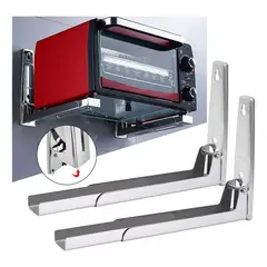 KUANGYE - Un Par Soportes Plegables De Acero Inoxidable Para Microondas