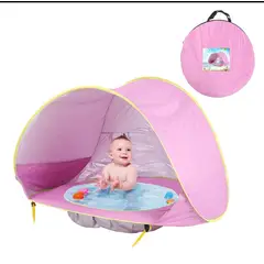 GENERICO - Carpa de juego infantil con piscina para bebes rosada
