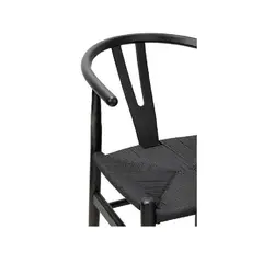 GENERICO - Silla wishbone de madera color negro