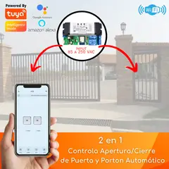 D MOTICA - Abre Portón y Cerraduras Eléctrica - Wifi + Rf - 85 A 250 VAC