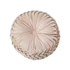 GENERICO - Cojín Velvet Redondo Diametro 38 cm - Beige