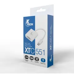 XTECH - Adaptador XTC-551 de USB-C a VGA Full HD 60Hz Blanco