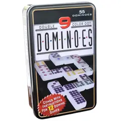 GENERICO - Juego Dominó Chancho 9 Caja Metálica 55 Piezas 12037